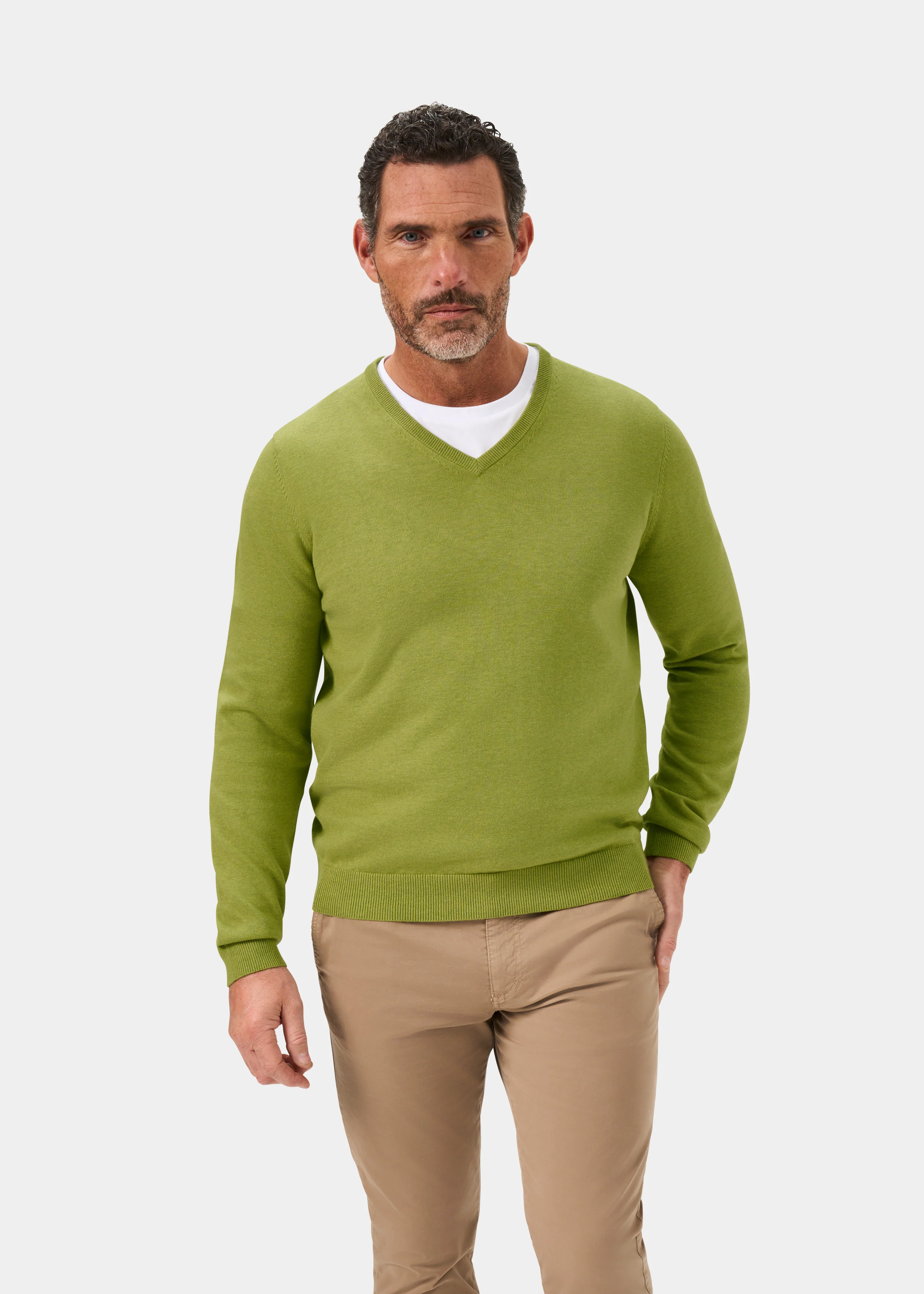 Rothwell Cotton Cashmere Jumper In Lichen - Image 5
