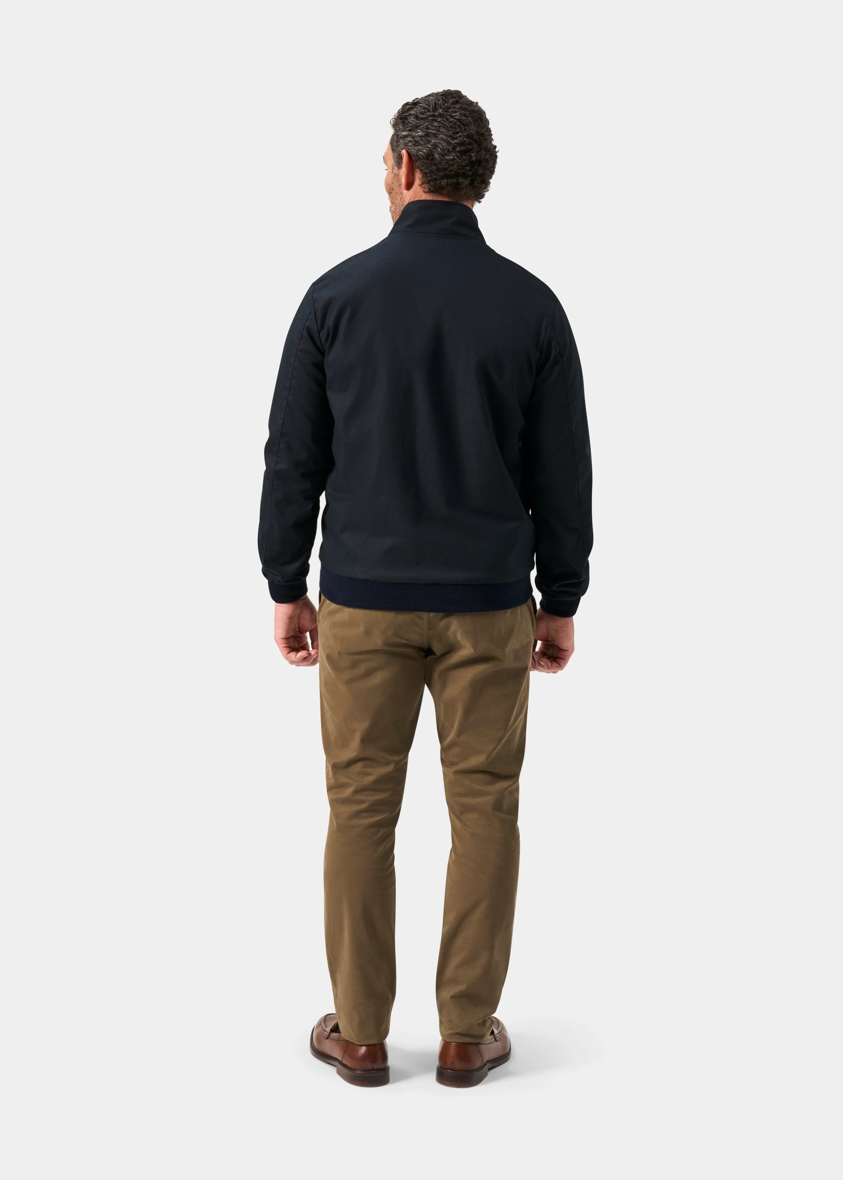 Rustford Men's Bomber Jacket In Navy - Image 6
