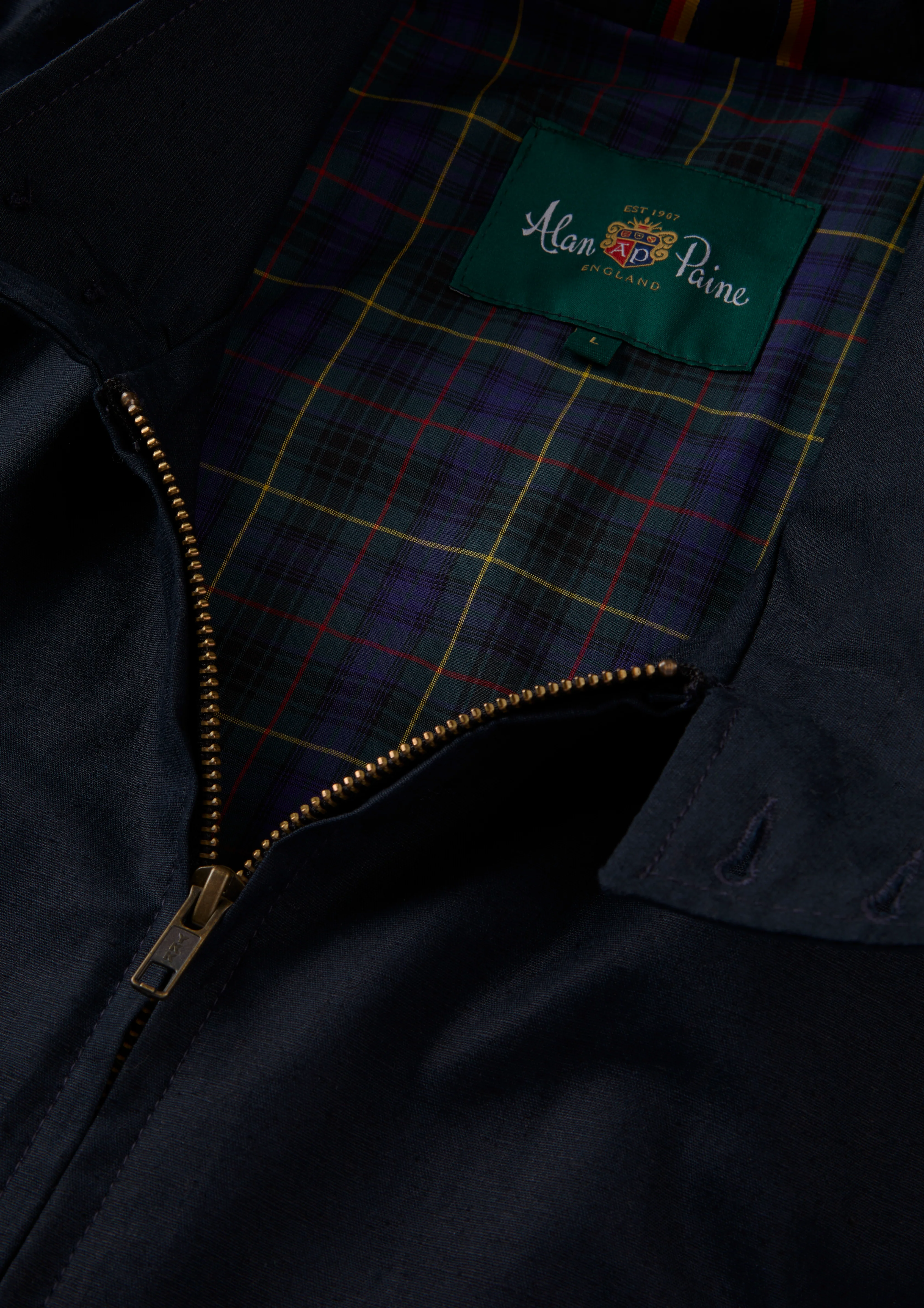 Rustford Men's Bomber Jacket In Navy - Image 7