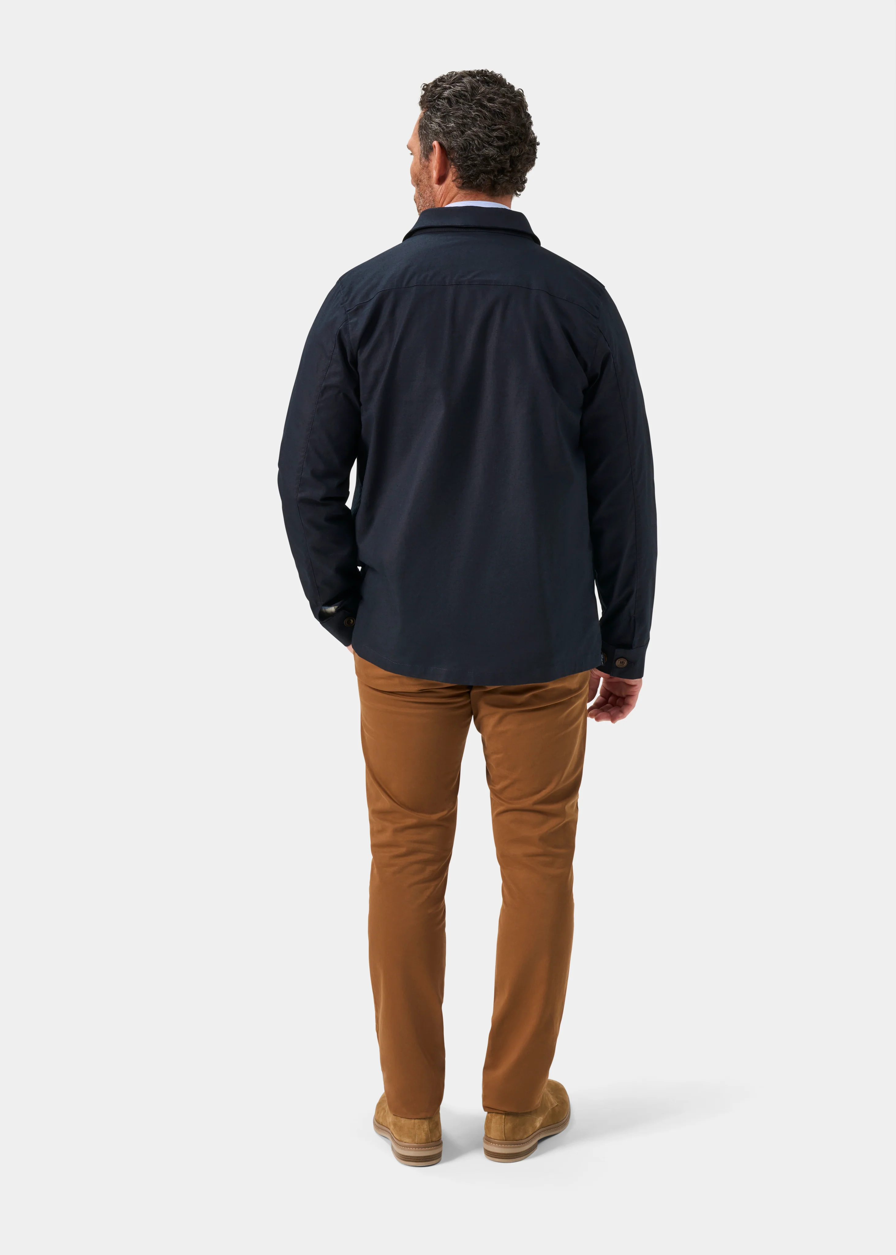 Sandcliff Men's Shacket in Navy - Image 6