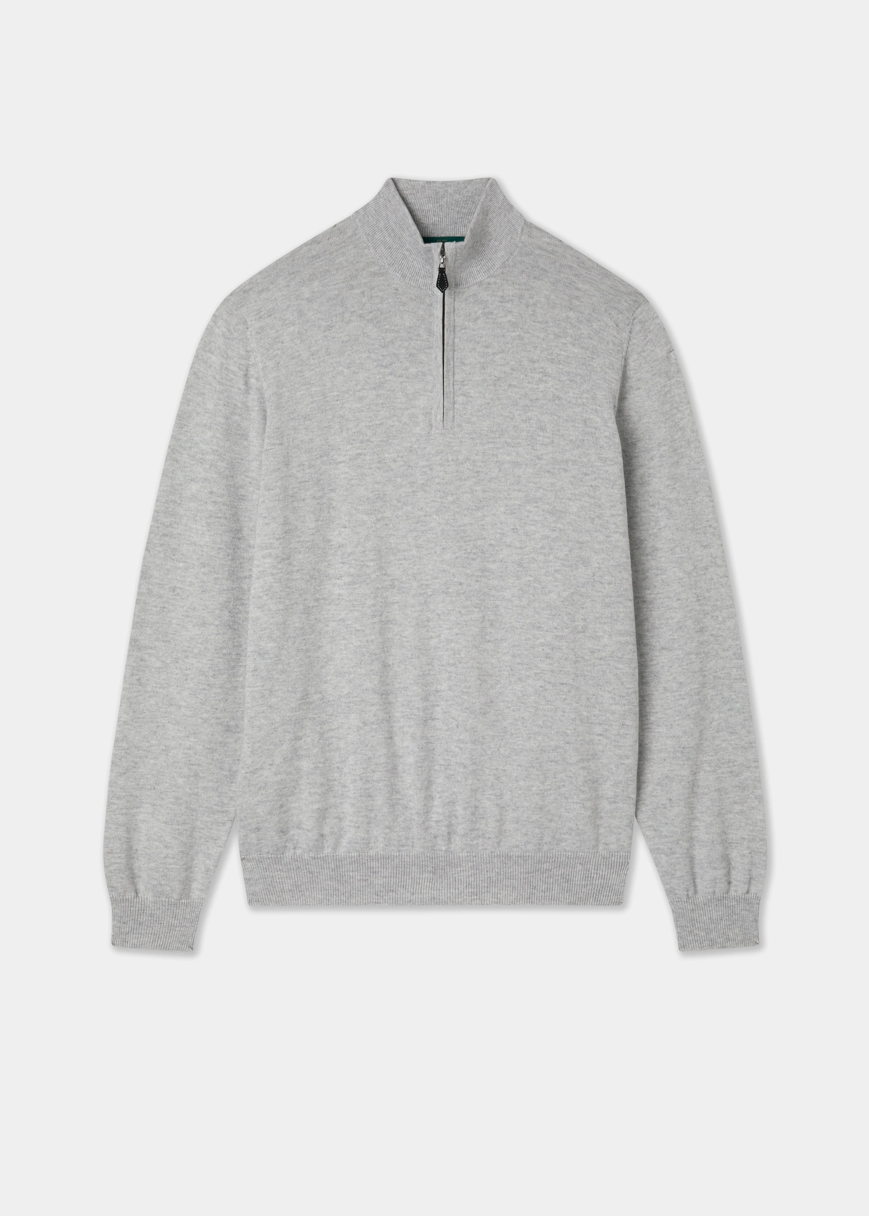 Selhurst Cotton Cashmere 1/4 Zip Jumper In Dove