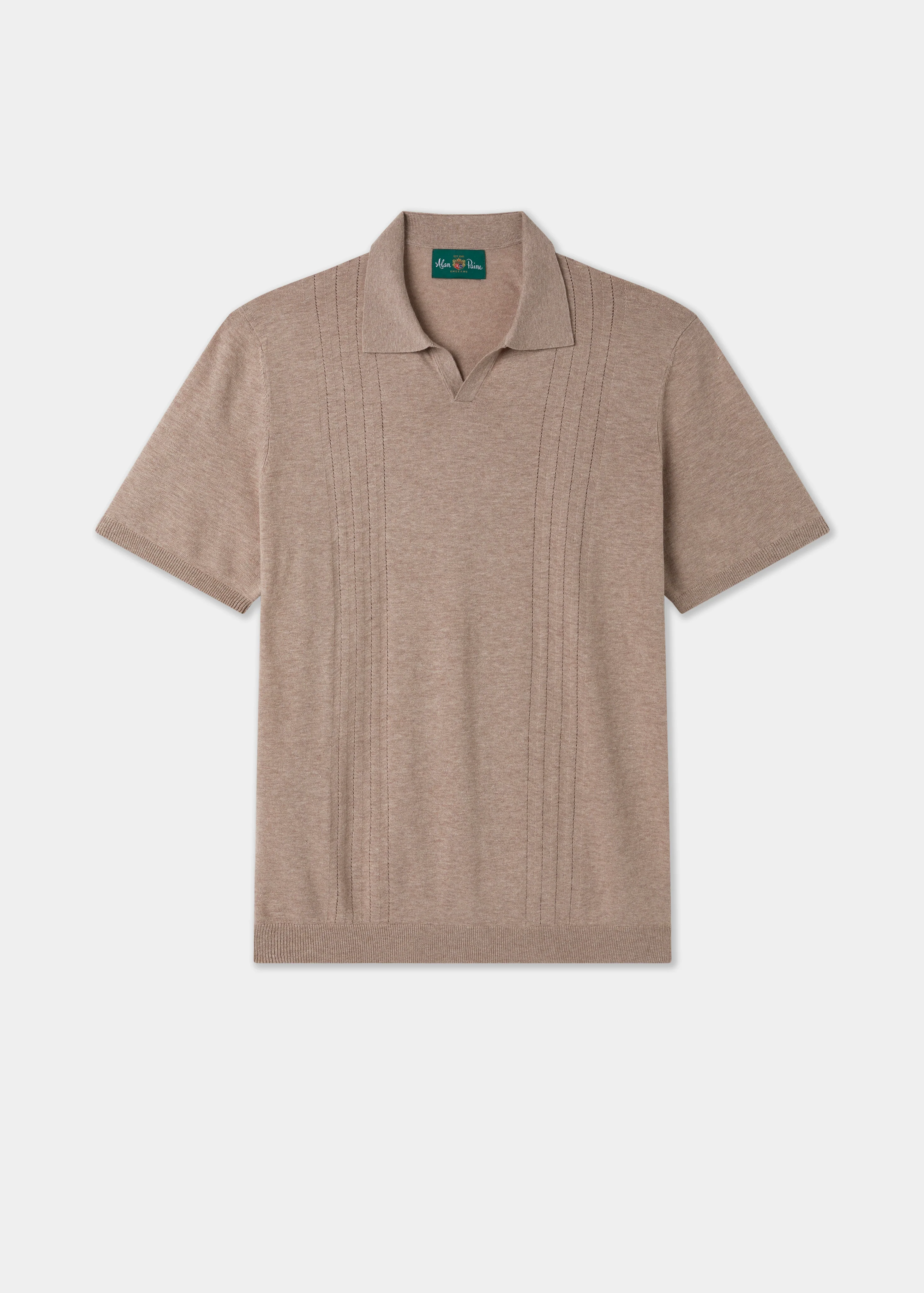 Shipford Men's Short Sleeve Cotton Jumper In Coffee