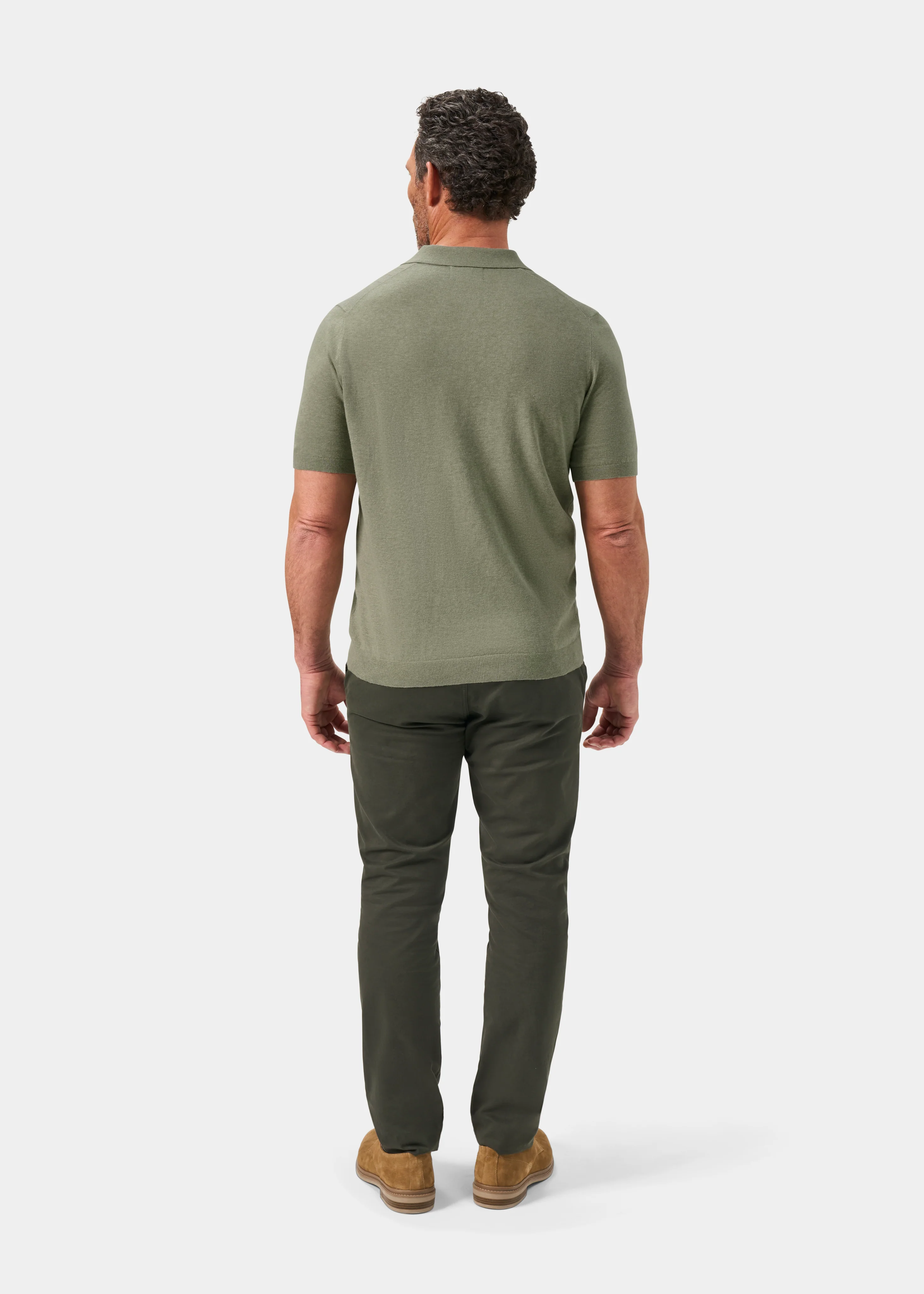 Shipford Men's Short Sleeve Cotton Jumper In Landscape - Image 7