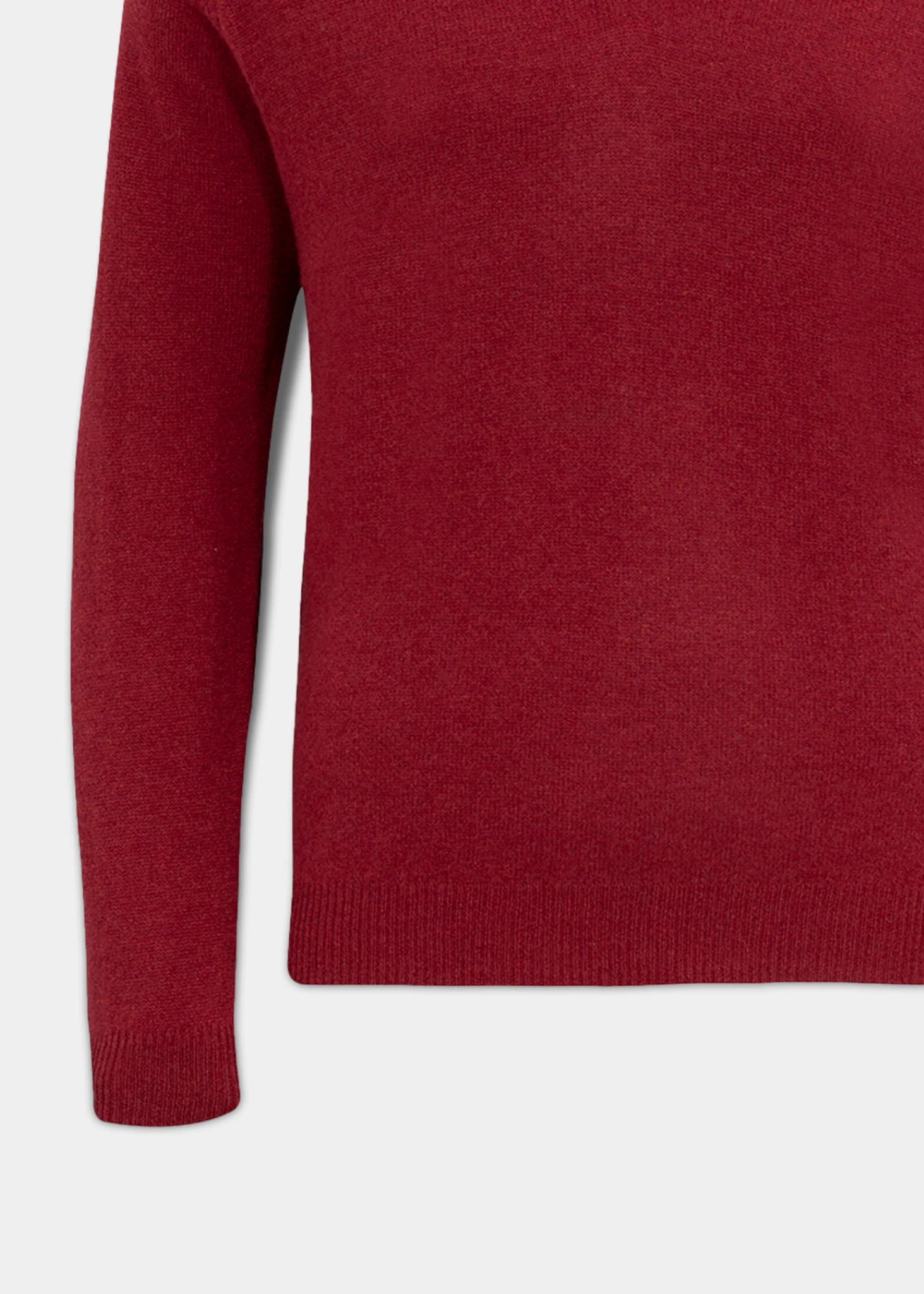 Streetly Men's V Neck Jumper In Magma - Classic Fit - Image 3