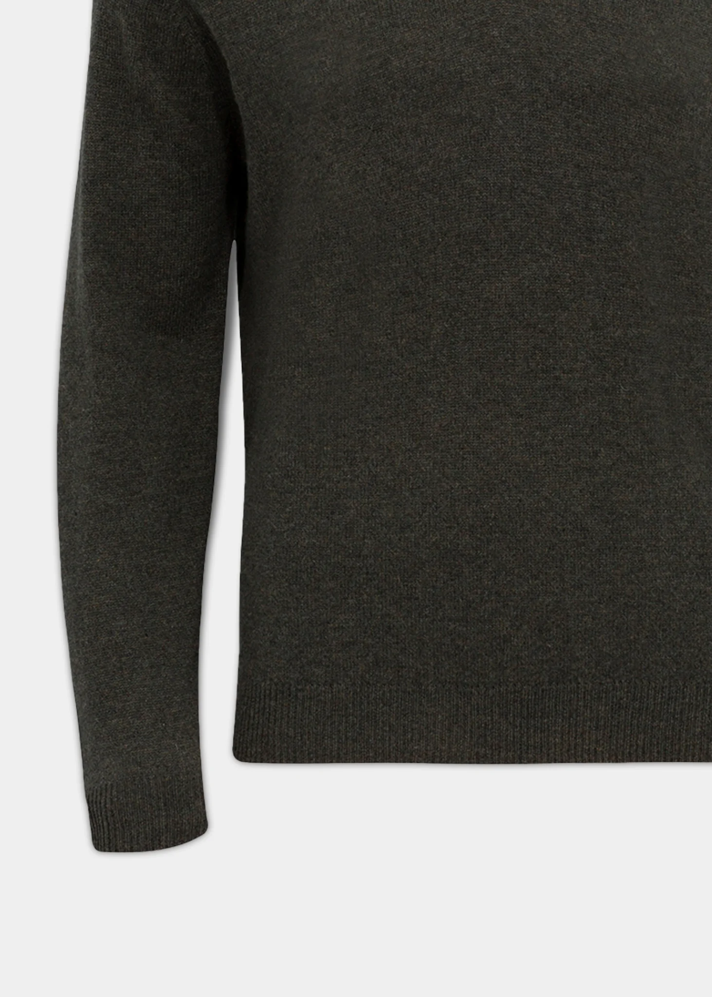 Streetly Men's V Neck Jumper In Seaweed - Classic Fit - Image 3
