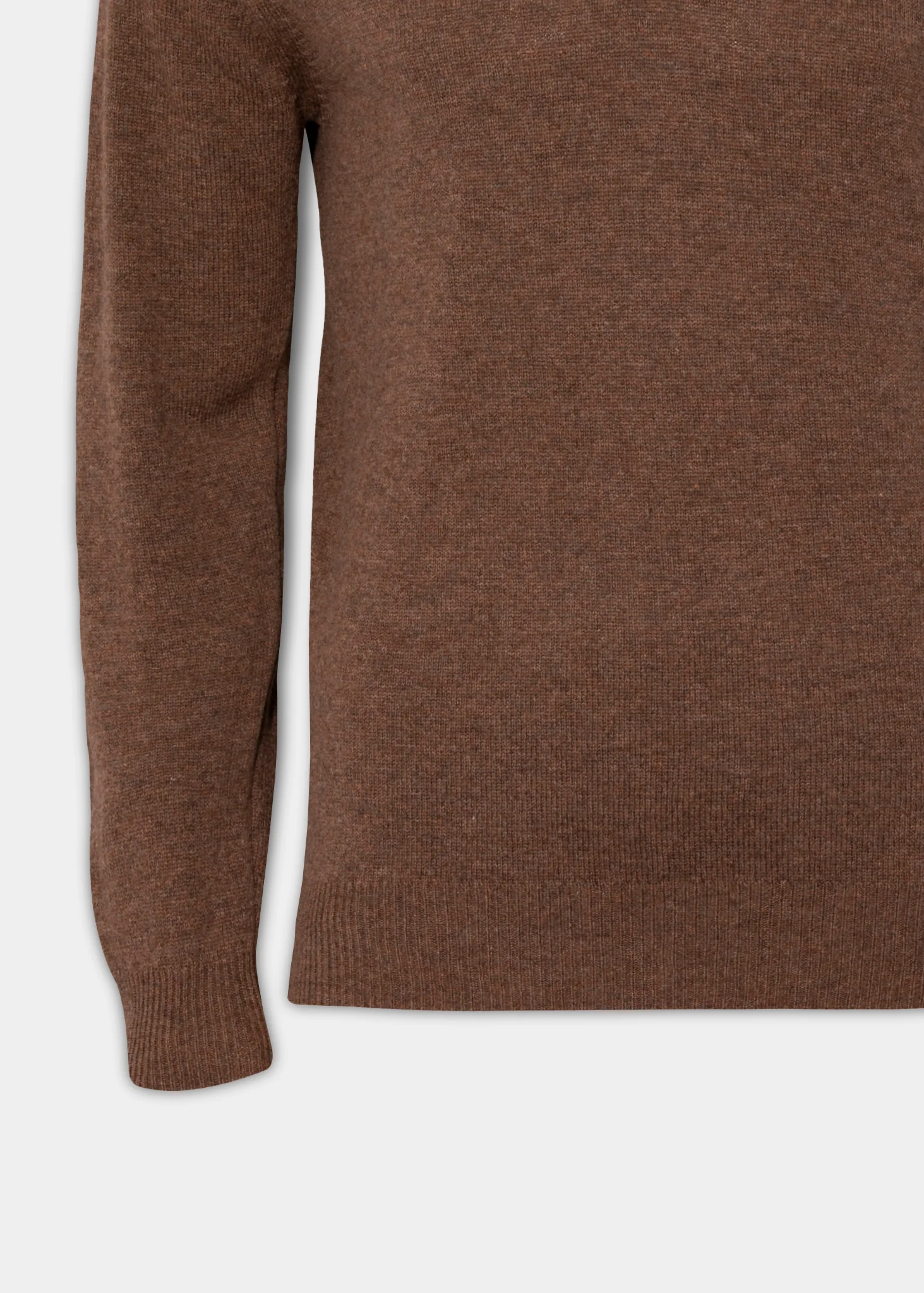 Streetly Men's V Neck Jumper In Tobacco - Classic Fit - Image 3