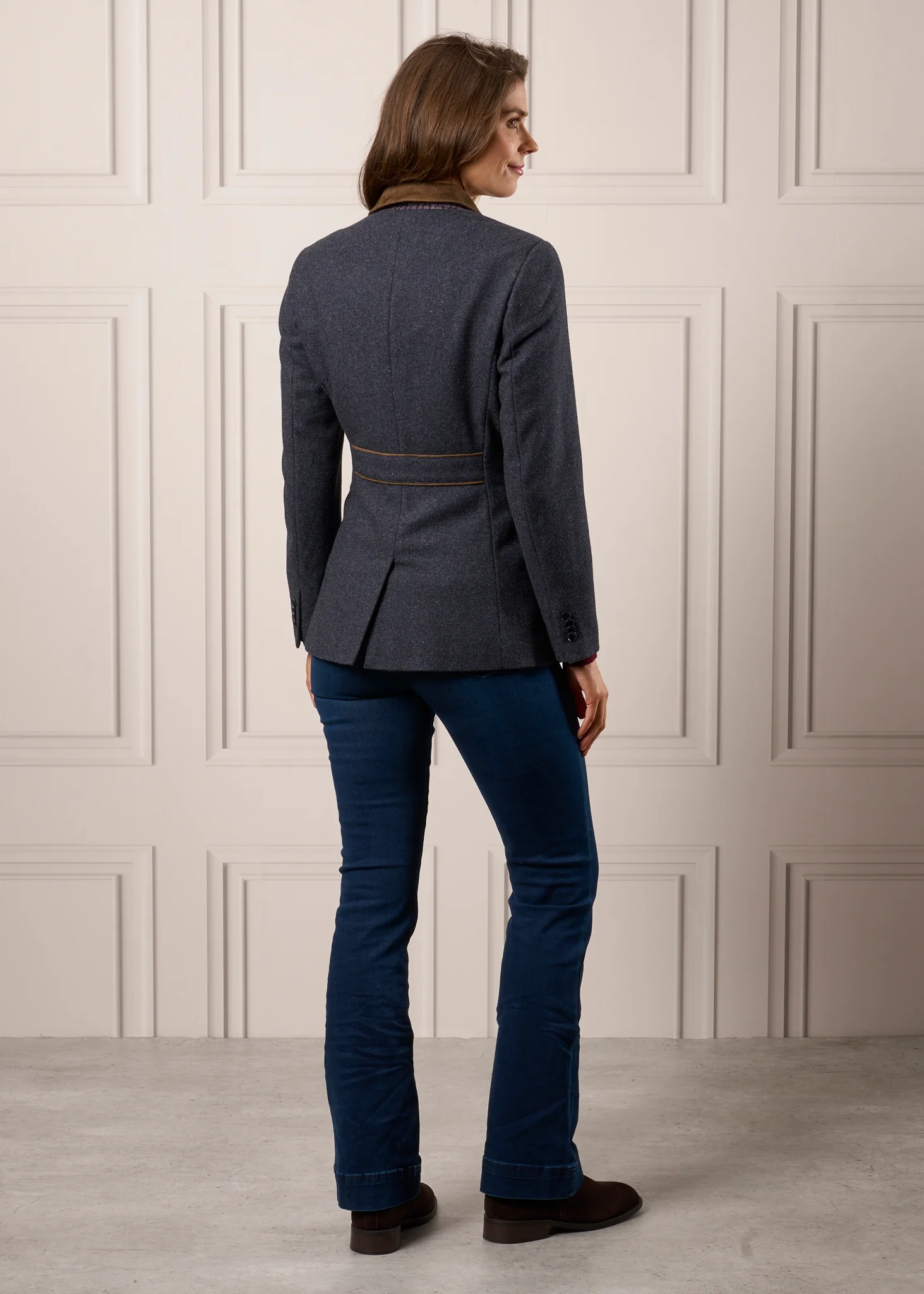 Surrey Ladies Tweed Water Repellent Blazer in Blue - Regular Fit - Image 5