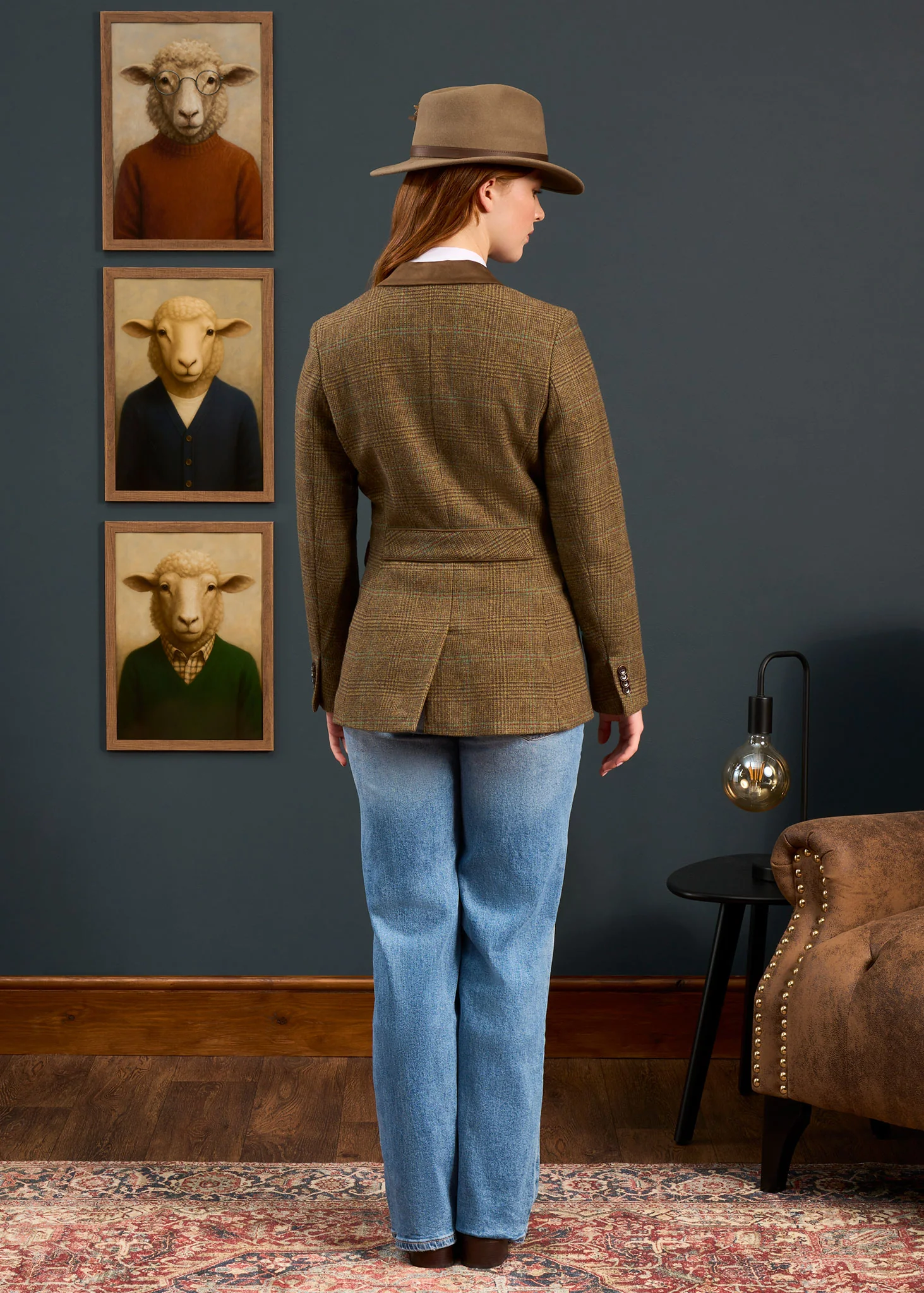 Surrey Ladies Tweed Water Repellent Blazer in Marsh - Regular Fit - Image 3