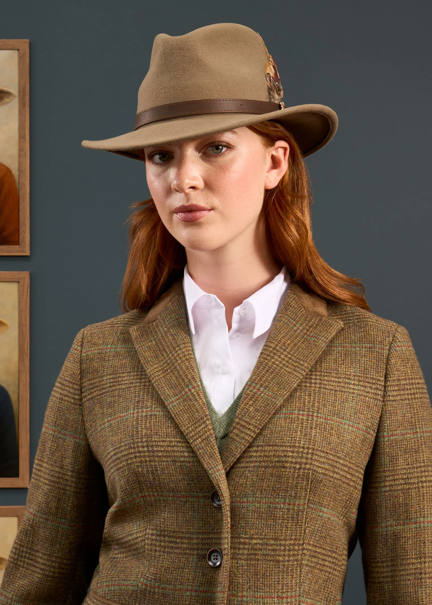 Surrey Ladies Tweed Water Repellent Blazer in Marsh - Regular Fit - Image 6