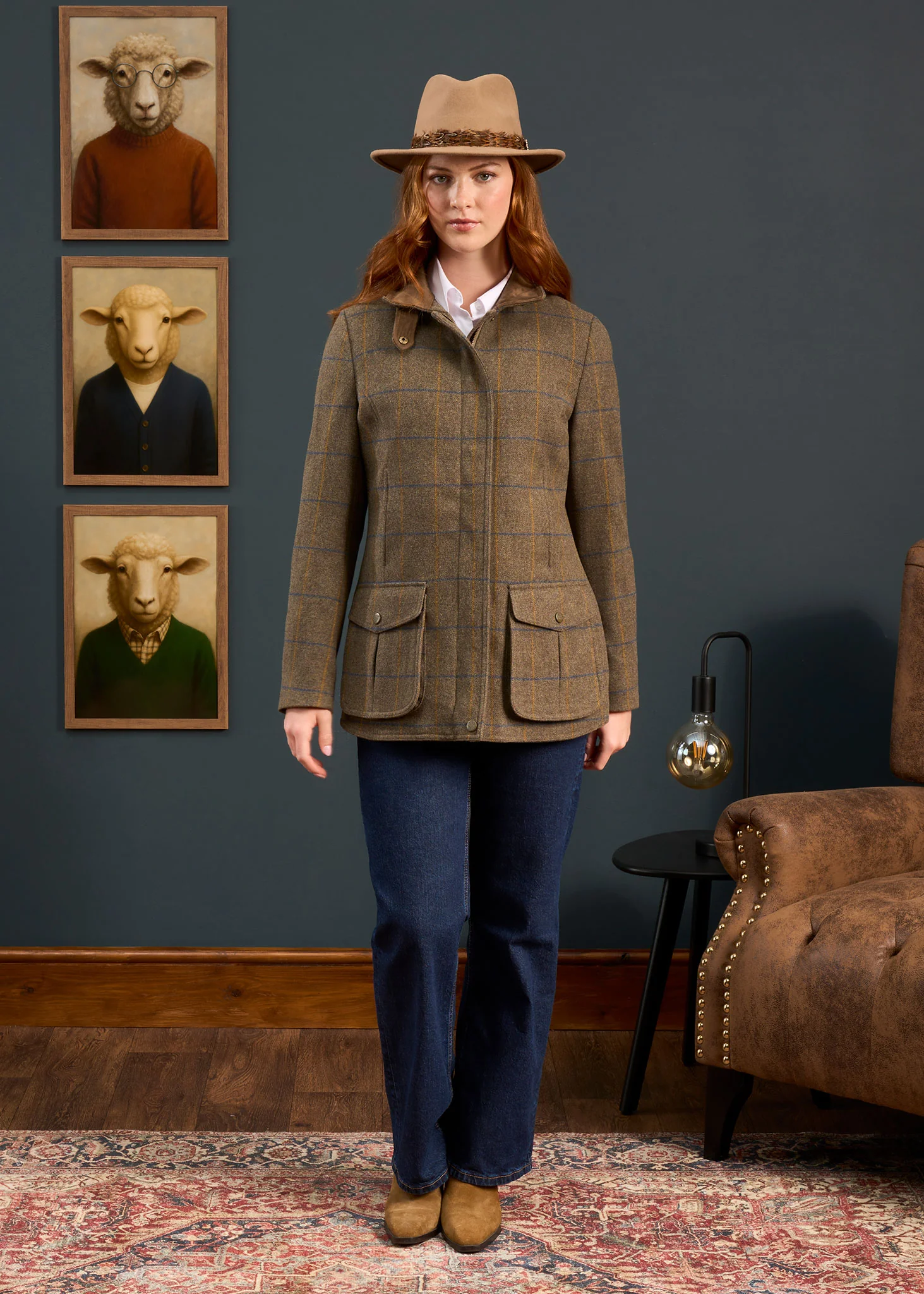 Surrey Ladies Tweed Water Repellent Coat in Seabrook  -  Regular Fit - Image 4