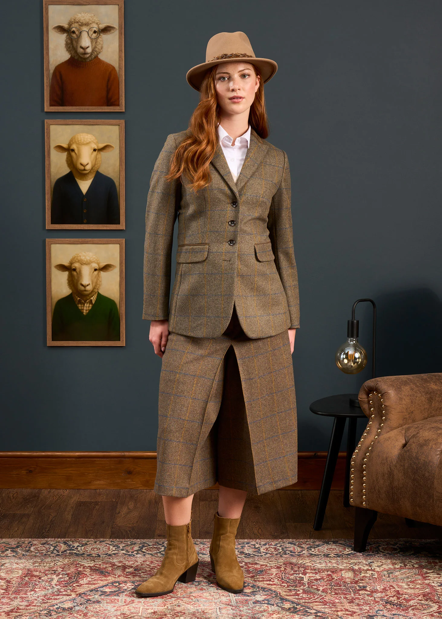 Surrey Ladies Tweed Water Repellent Culottes in Seabrook  -  Regular Fit - Image 4