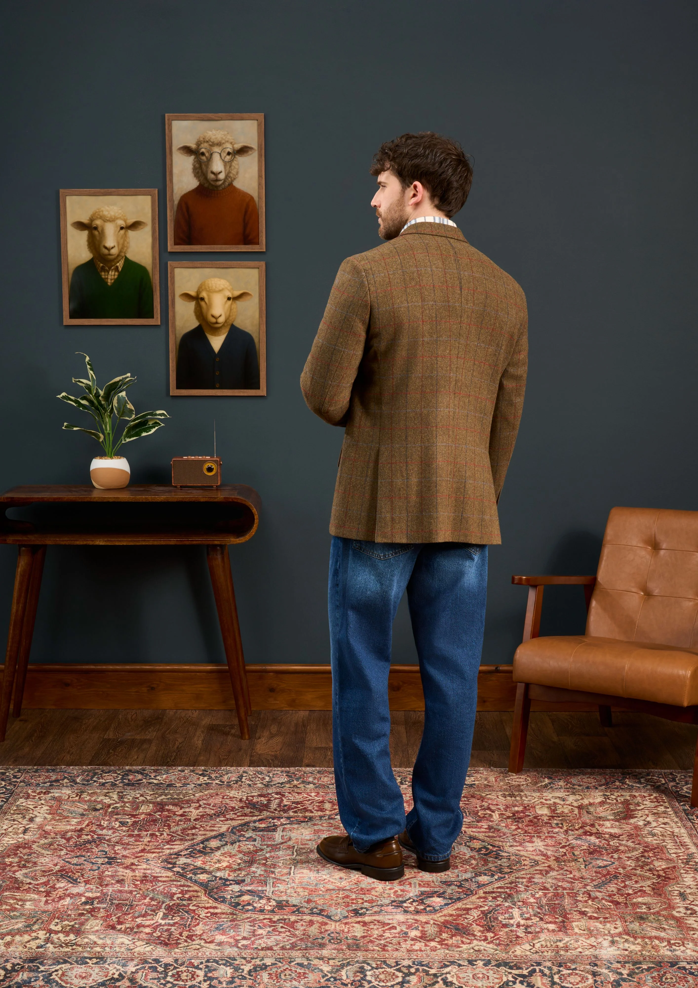 Surrey Men's Tweed Water Repellent Lined Blazer in Hawkswood - Regular Fit - Image 6