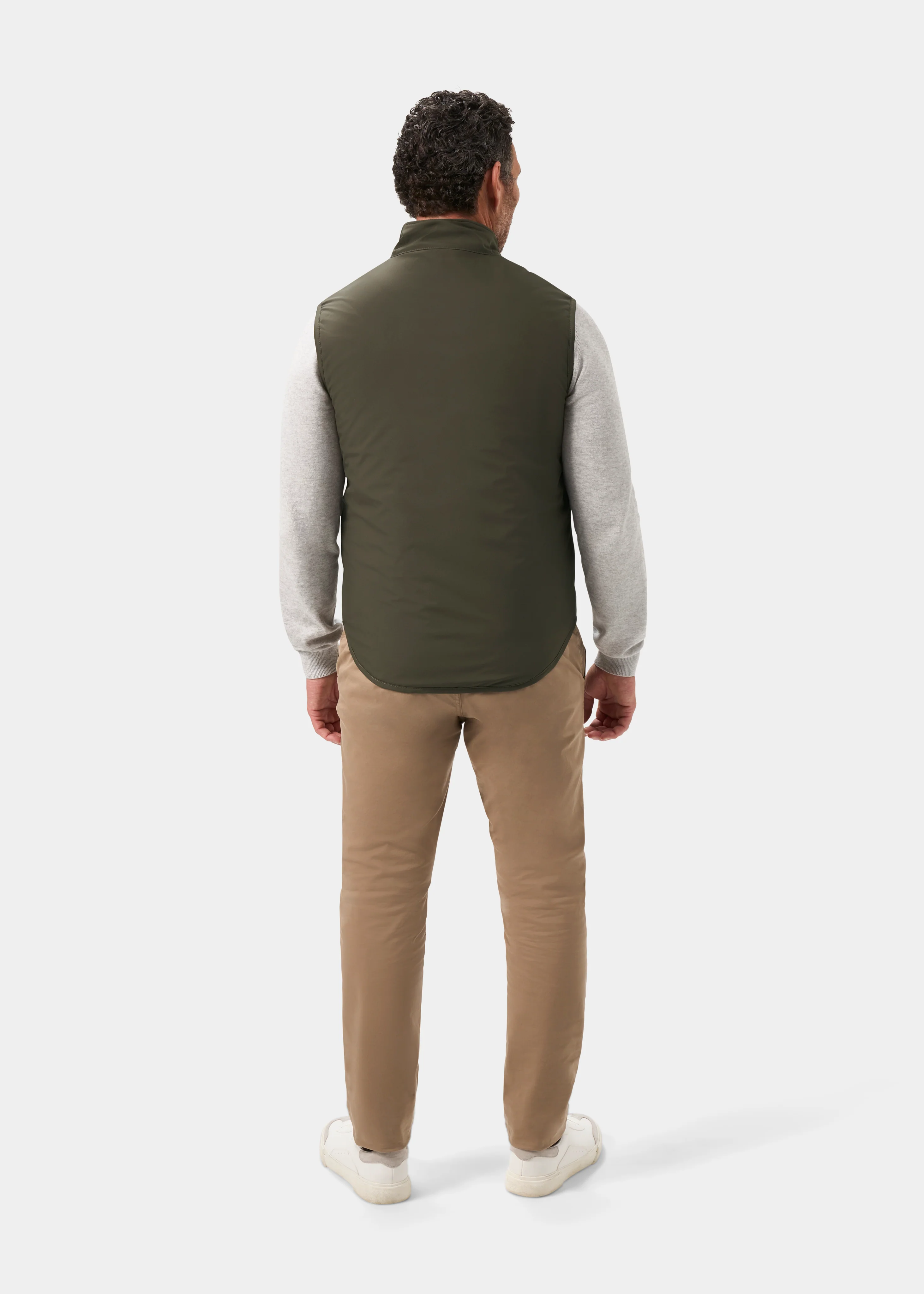 Swifthall Reversible City Gilet In Olive and Cider - Image 14