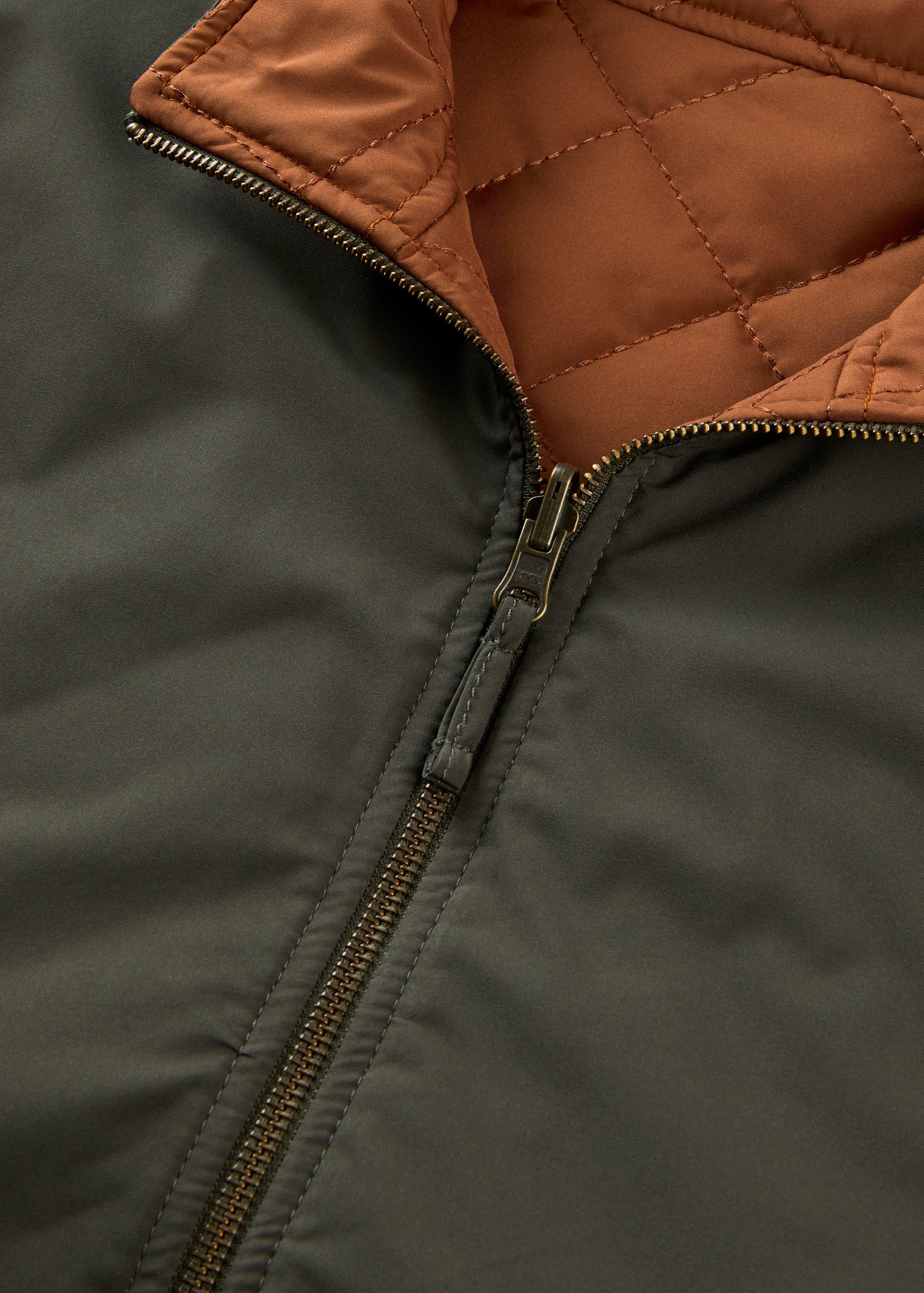 Swifthall Reversible City Gilet In Olive and Cider - Image 3