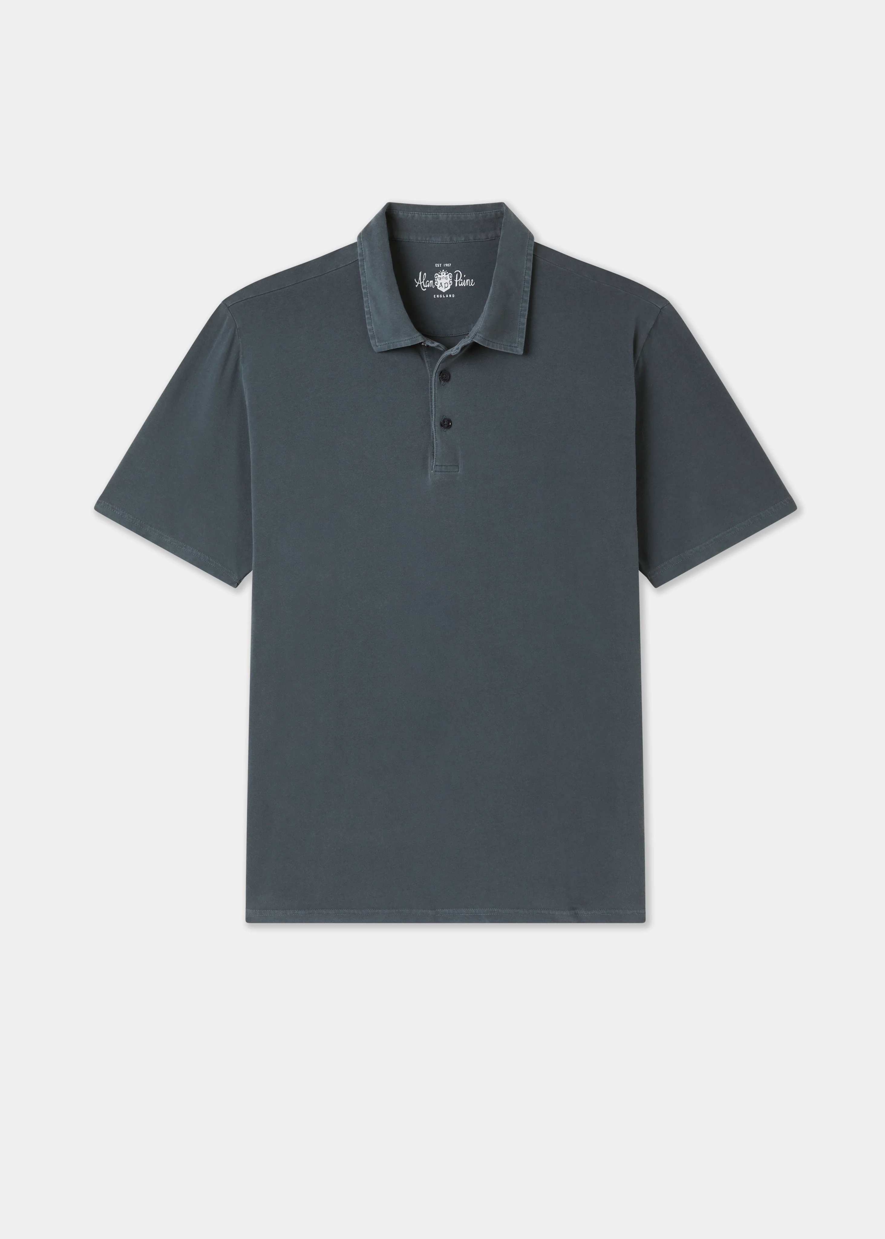 Tutbury Faded Dye Polo Shirt In Navy
